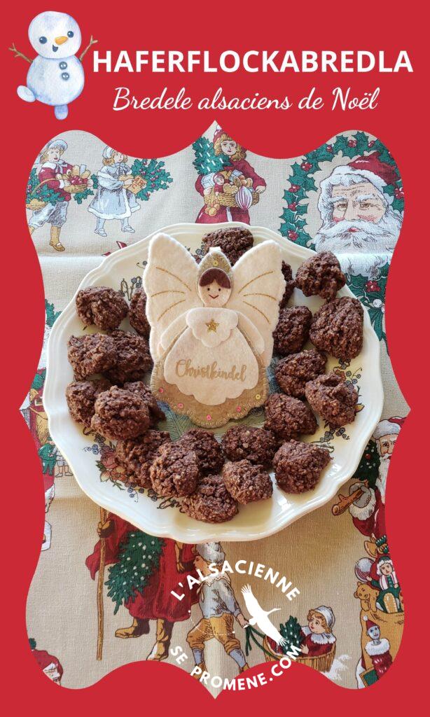 Haferflockabredla, les traditionnels bredele alsaciens de Noël aux flocons d'avoine.